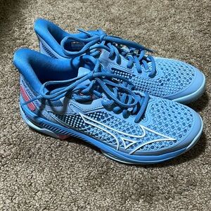 Mizuno Wave Exceed Tour 5 AC Womens Size 6 Blue Athletic Tennis Sneakers Shoes